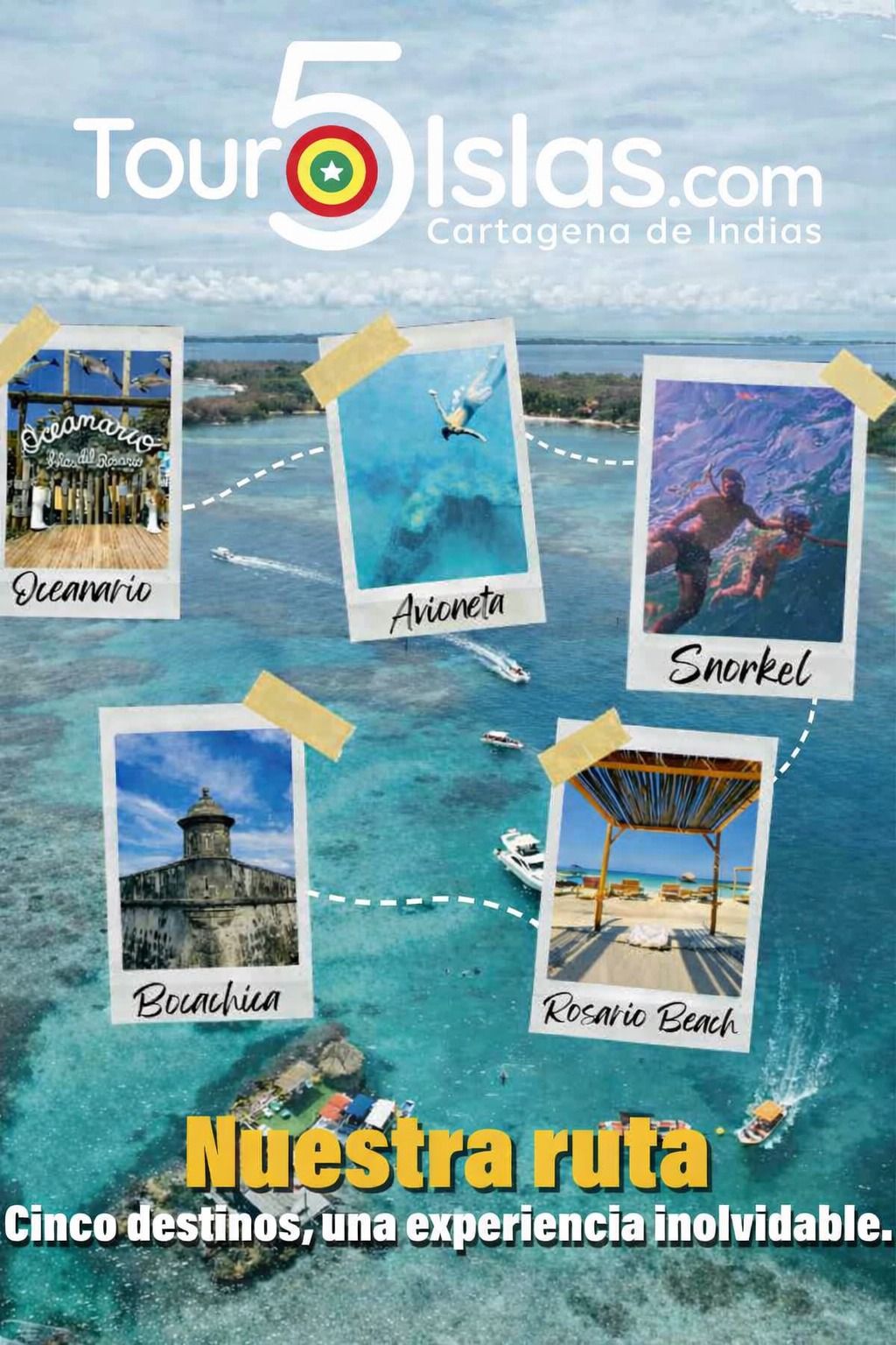 Tour 5 islas Cartagena (Niños de 4 a 7 años)